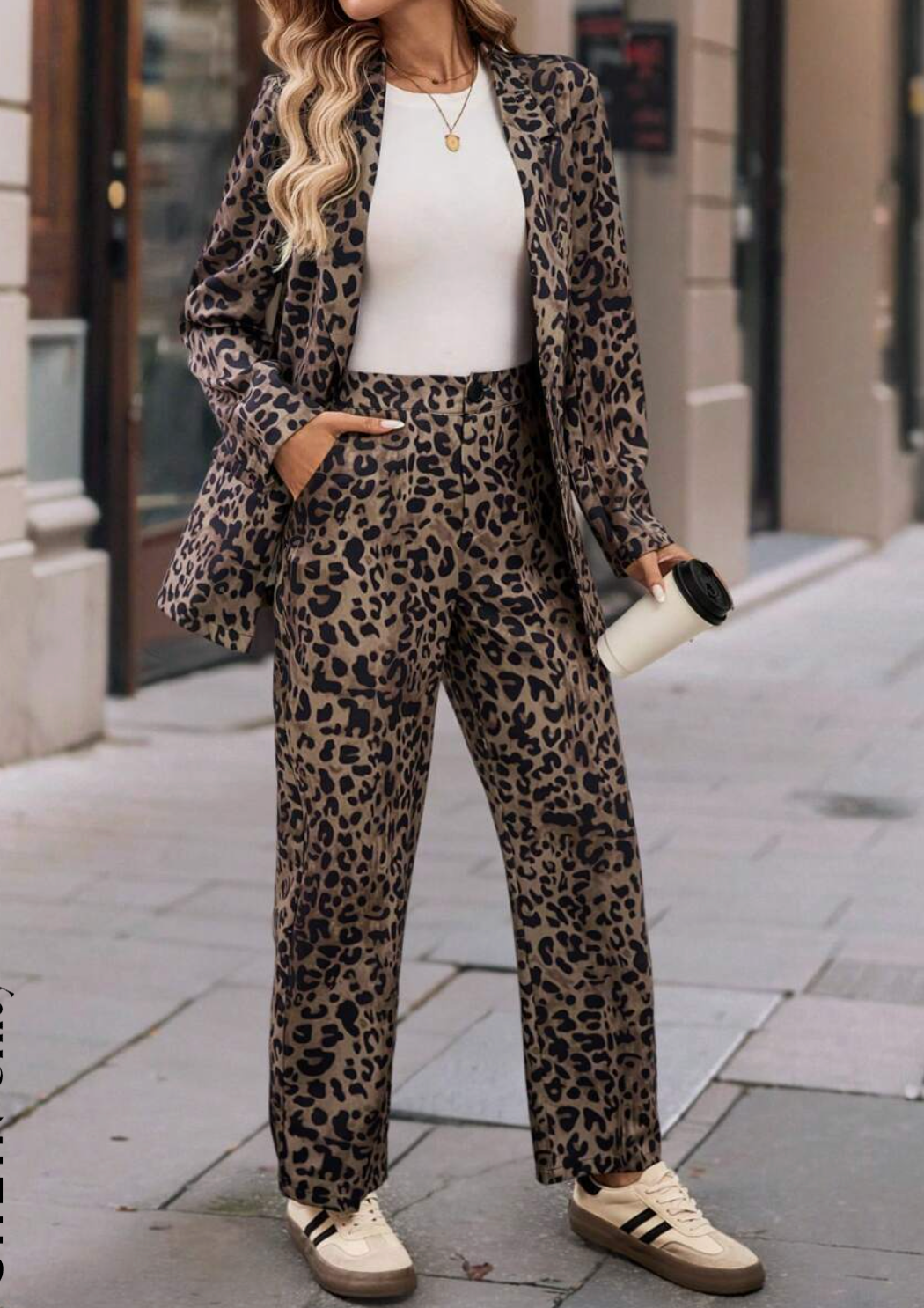 Tina | Elegant leopard print set