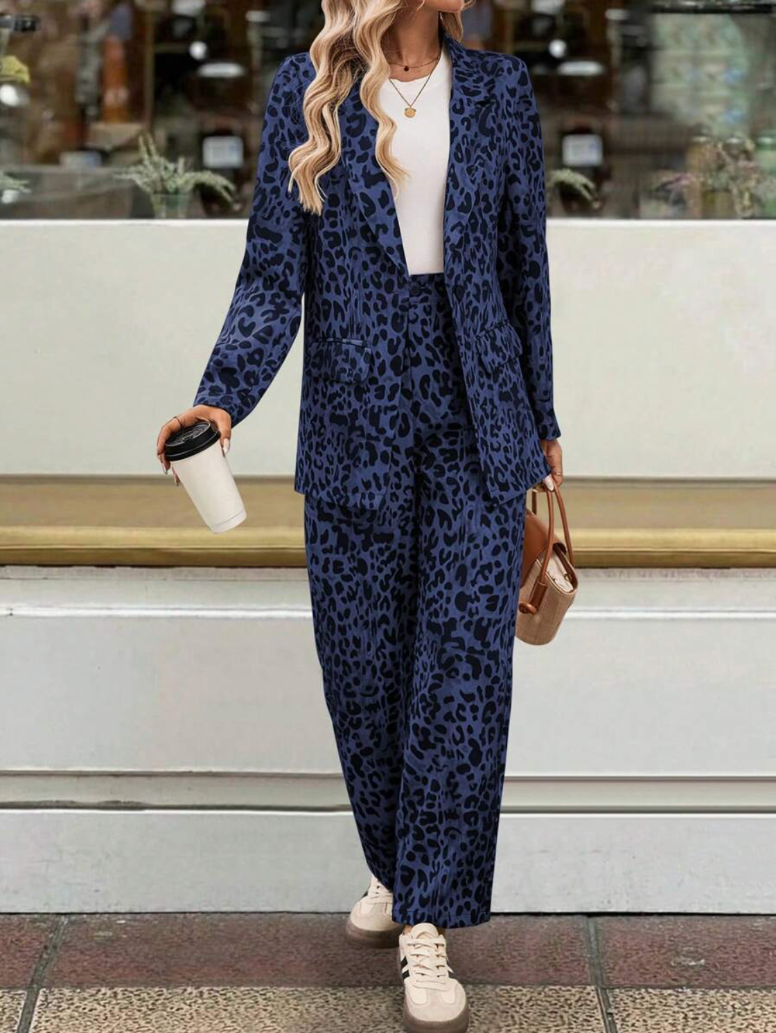 Tina | Elegant leopard print set