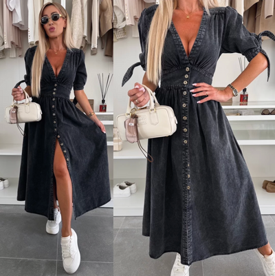 Diana | Fashionable denim dress