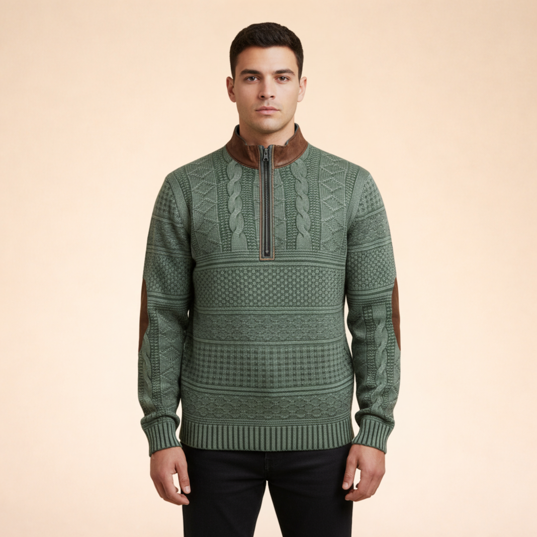 Winston | Men’s Quarter Zip Sweater – Stylish, Comfortable & Versatile 4