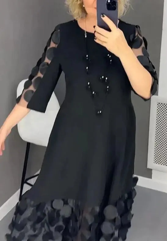 Della | Flared dress with polka dot decoration