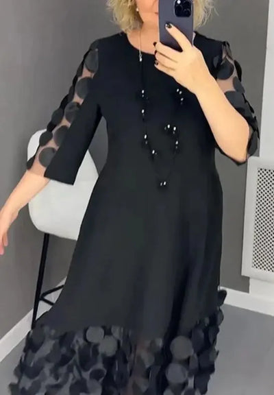 Della | Flared dress with polka dot decoration