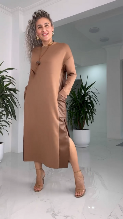 Milena | Long Sleeved Maxi Dress