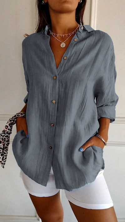 Sasha™ - Elegant shirt with pleated