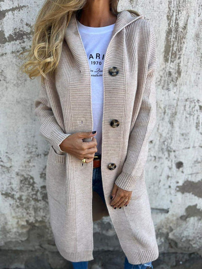 Adela | Elegant long knitted cardigan