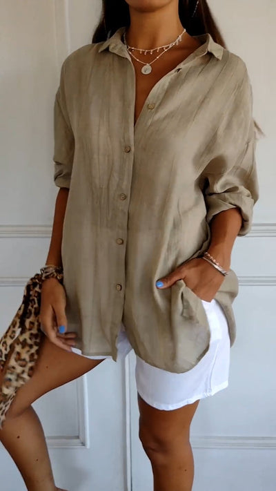 Sasha™ - Elegant shirt with pleated