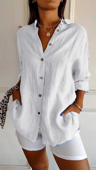 Sasha™ - Elegant shirt with pleated