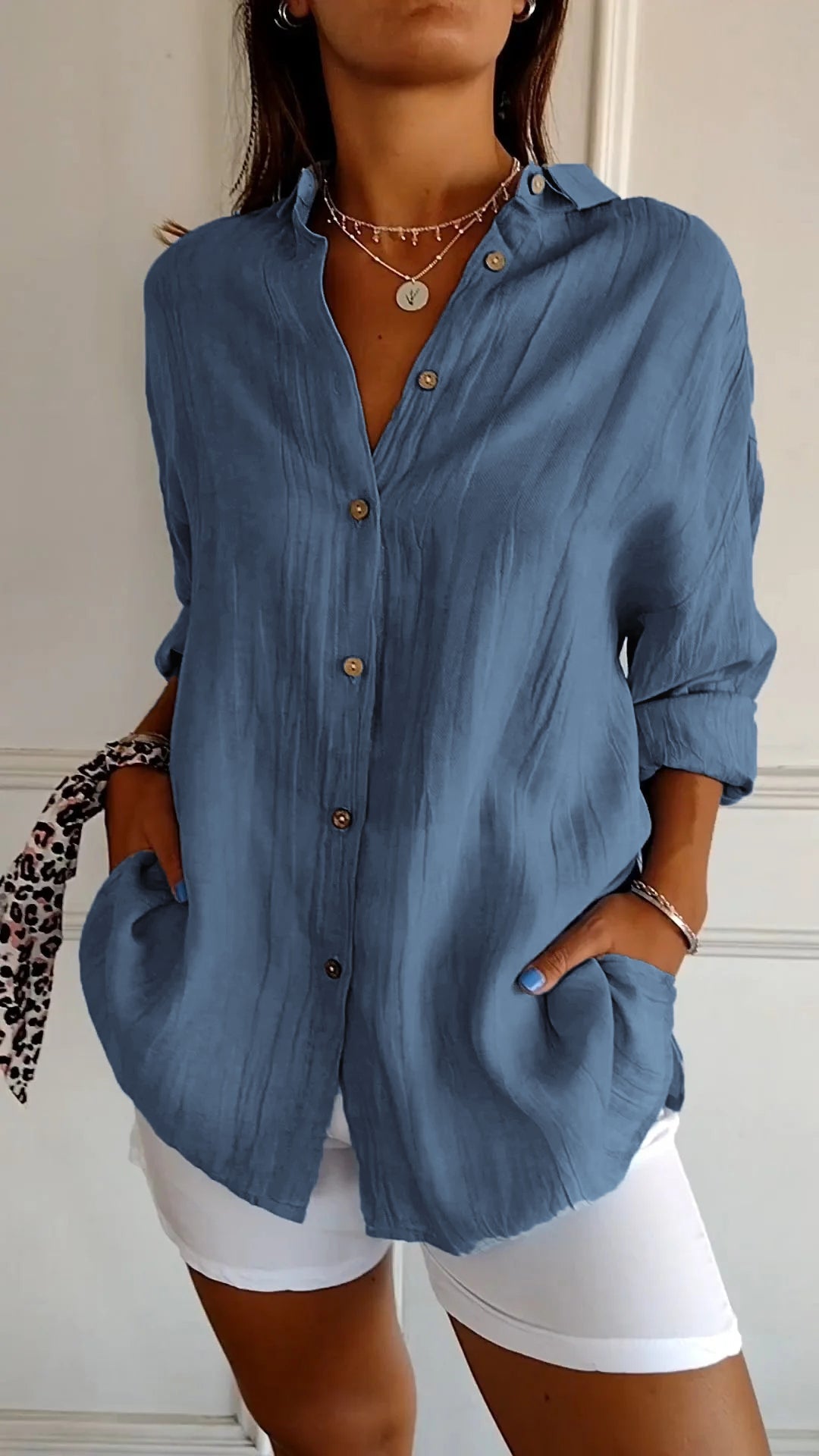 Sasha™ - Elegant shirt with pleated