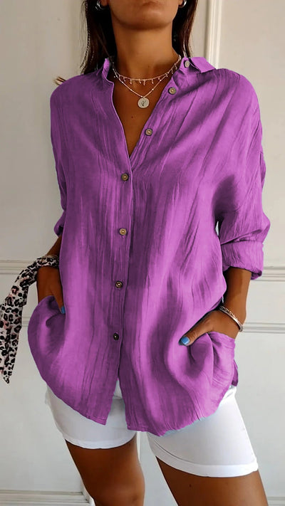 Sasha™ - Elegant shirt with pleated