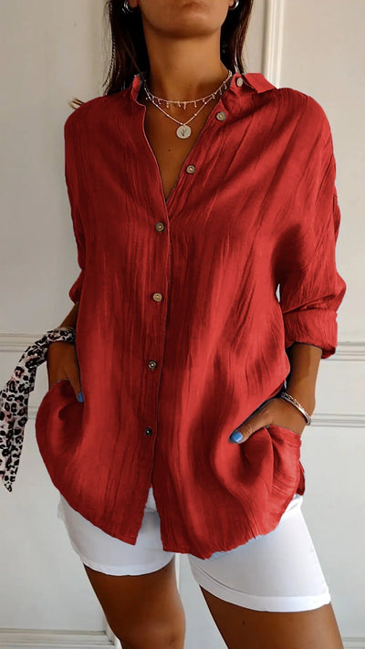 Sasha™ - Elegant shirt with pleated