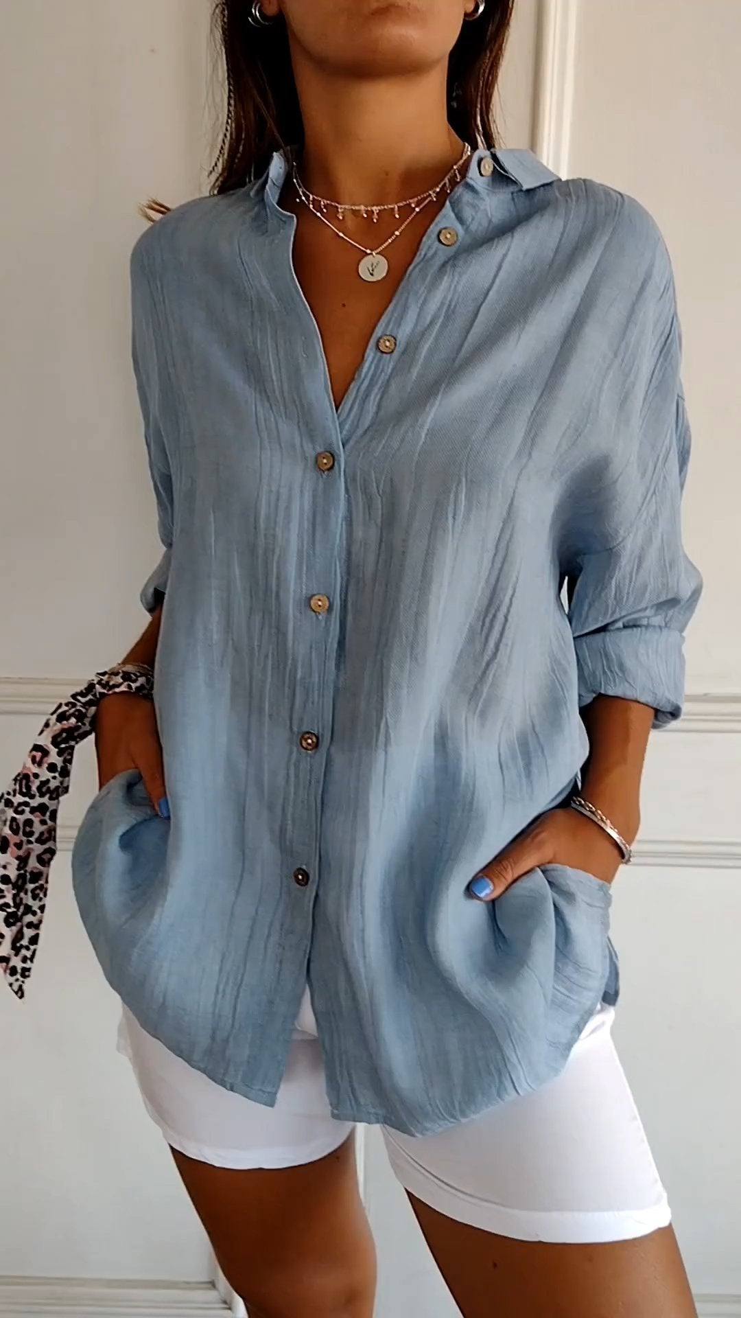 Sasha™ - Elegant shirt with pleated