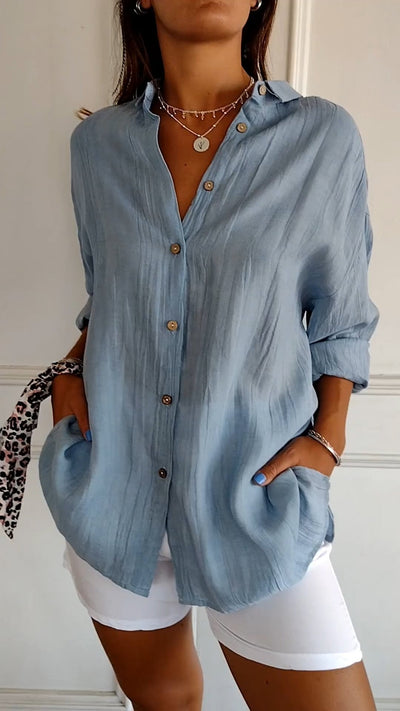Sasha™ - Elegant shirt with pleated