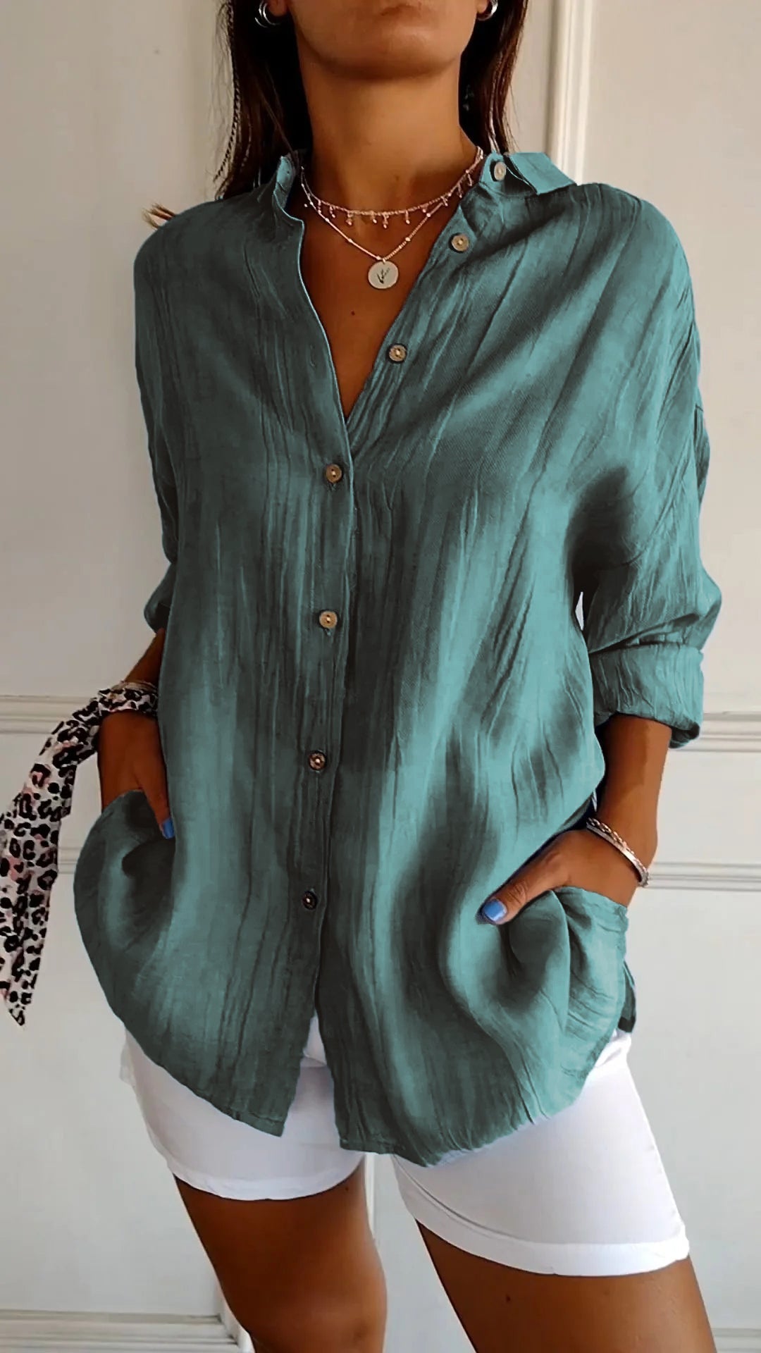 Sasha™ - Elegant shirt with pleated