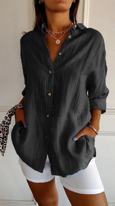 Sasha™ - Elegant shirt with pleated