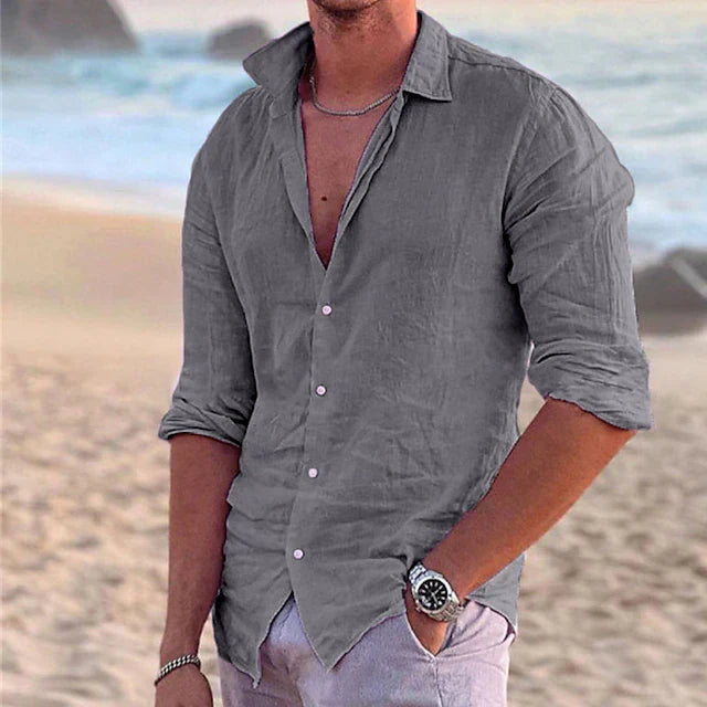 Zander | Linen casual cotton shirt