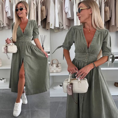 Diana | Fashionable denim dress