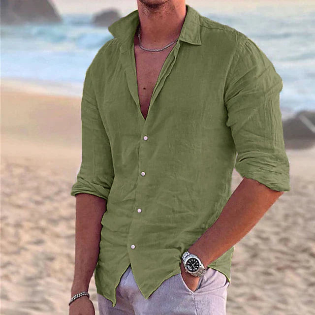 Zander | Linen casual cotton shirt