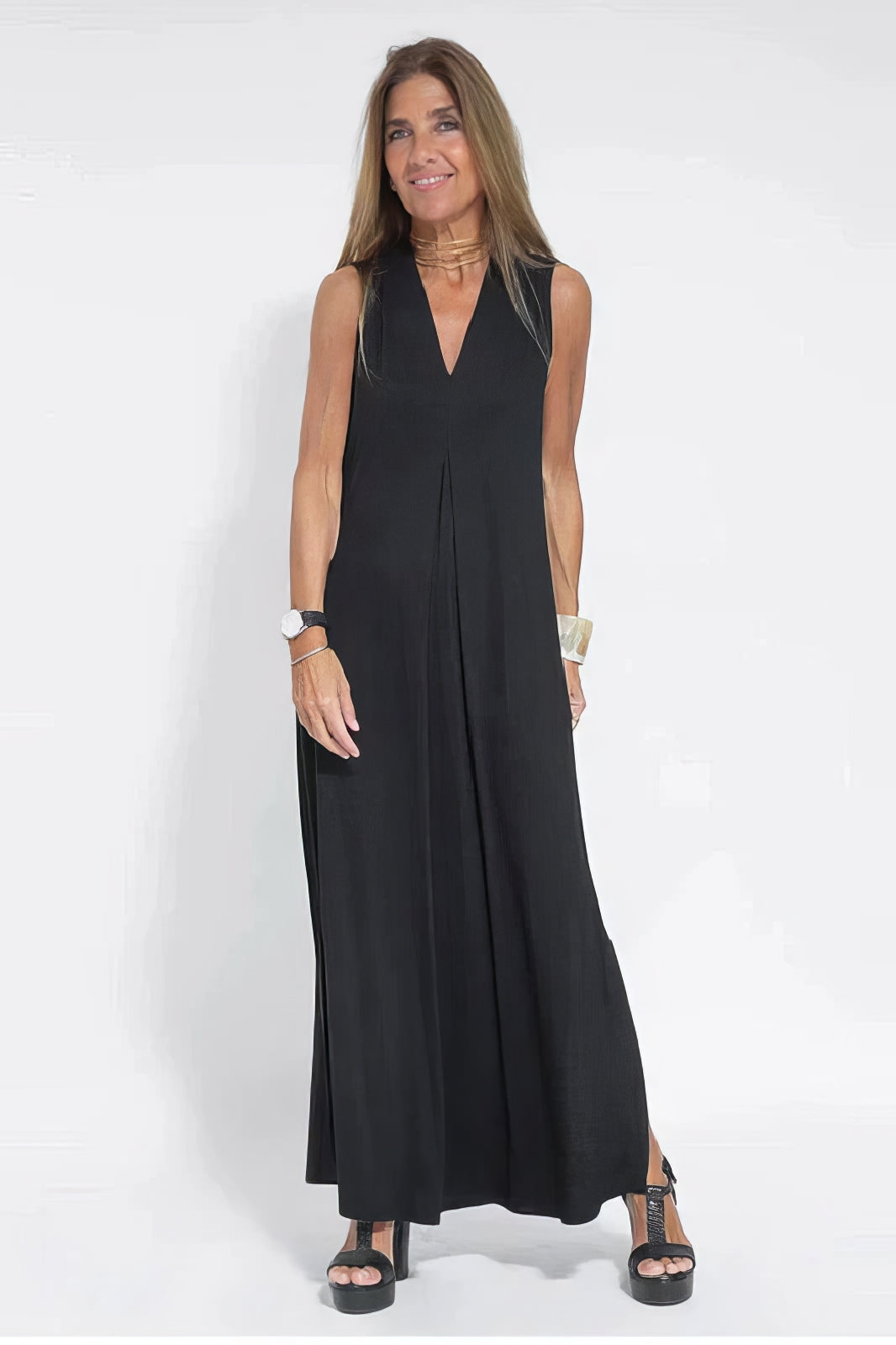 Camille | Elegant long dress + matching cardigan
