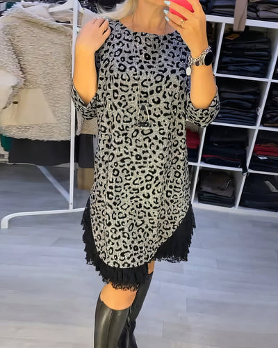 Rosalie | Elegant Leopard Print Dress