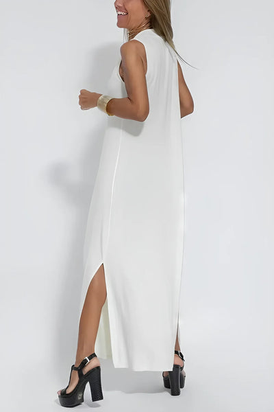 Camille | Elegant long dress + matching cardigan