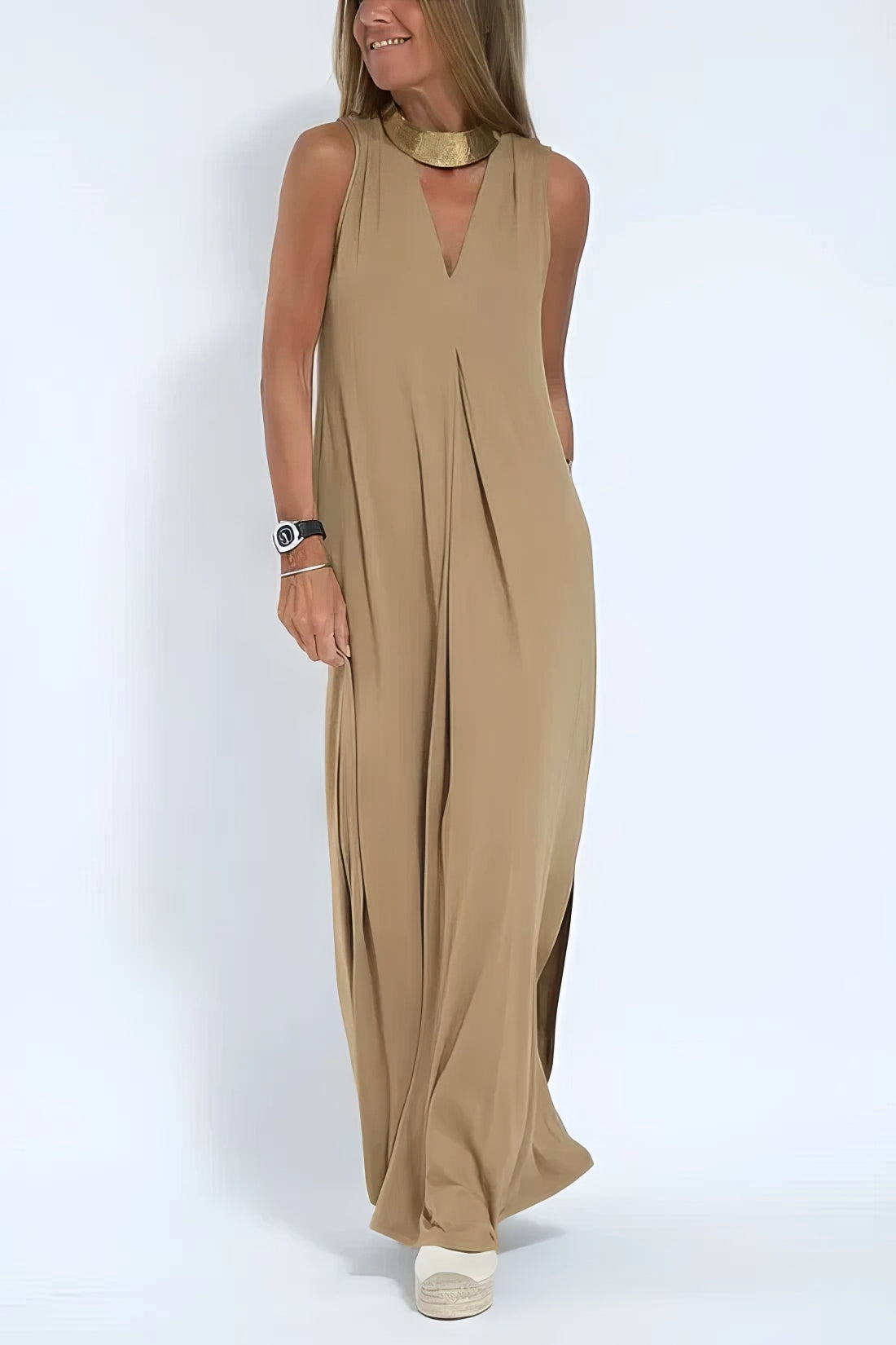 Camille | Elegant long dress + matching cardigan