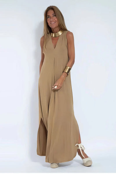 Camille | Elegant long dress + matching cardigan