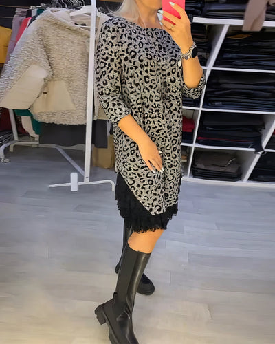 Rosalie | Elegant Leopard Print Dress