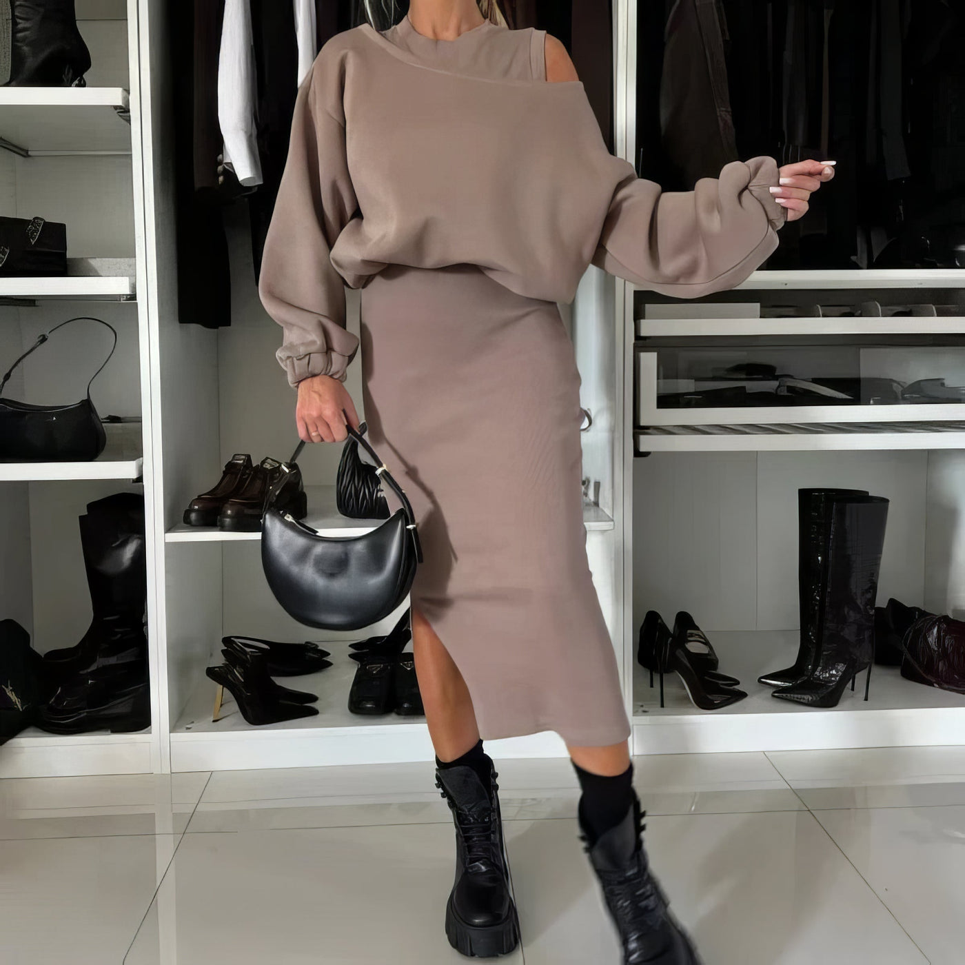 Celeste | Sleeveless Sweatshirt and Dress Set