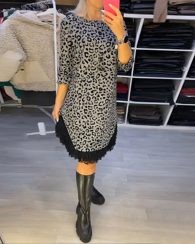 Rosalie | Elegant Leopard Print Dress