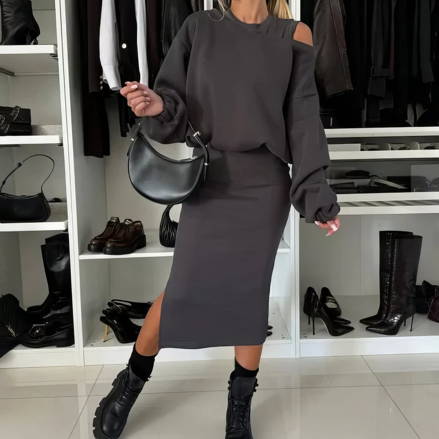 Celeste | Sleeveless Sweatshirt and Dress Set