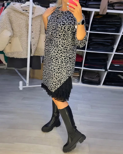 Rosalie | Elegant Leopard Print Dress
