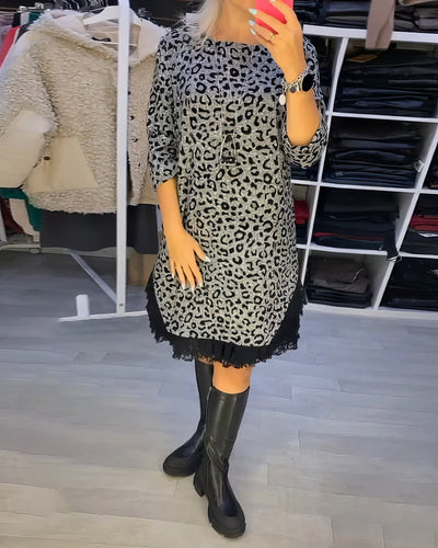 Rosalie | Elegant Leopard Print Dress