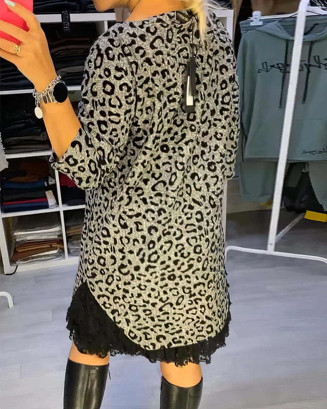 Rosalie | Elegant Leopard Print Dress